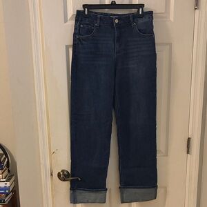 Women's Dark Blue Straight-Leg Jeans